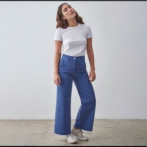 Everlane wide leg cropped pants